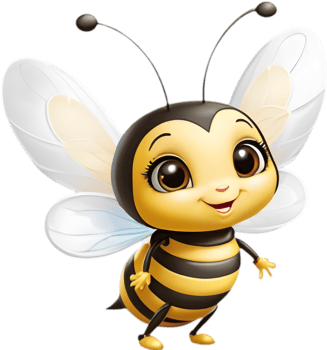 Lovable Bee Mascot for Honey Products. . png