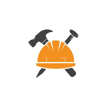 construction helmet illustration design vector