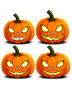 Halloween Dedicated Jacko lantern With Various Expressions Graphic Ready For Fashion Wear, Hats, Laptop Sticker, Metal Print, Bath Mat png