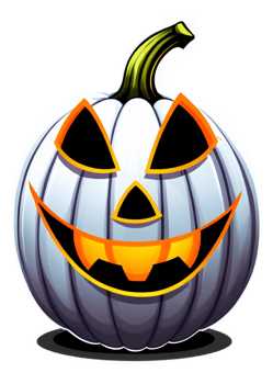 Halloween Based Evil Grin On A Pumpkin Graphic Element Made For Tee, Kids Babies Clothes, Car Sticker, Wall Art, Acrylic Block png