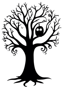 Halloween Focused Silhouette Of A Spooky Tree With No Leaves Digital Art Made For Outfit, Hoodies Sweatshirts, Car Sticker, Wall Art, Acrylic Block png