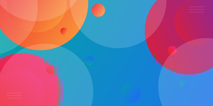 Abstract colorful blue gradient illustration background with 3d look and colorful simple circle shadow pattern. cool design. vector