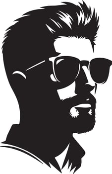 A man with a beard and sunglasses vector