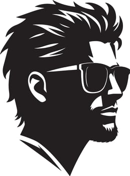 A man with sunglasses and a beard vector