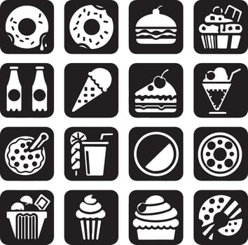 Food icon set design vector