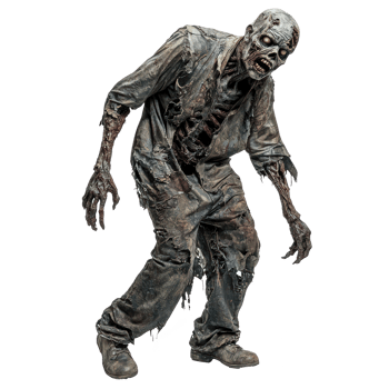 the walking dead zombie figure, transparent background png