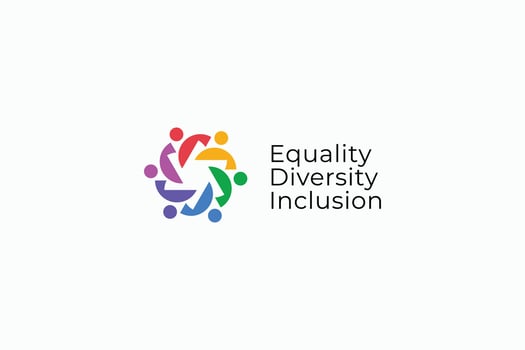 Equality Diversity Inclusion Logo Multicultural Issue Sign Symbol vector