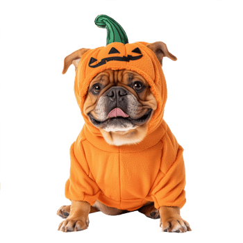 a dog wearing a halloween costume png