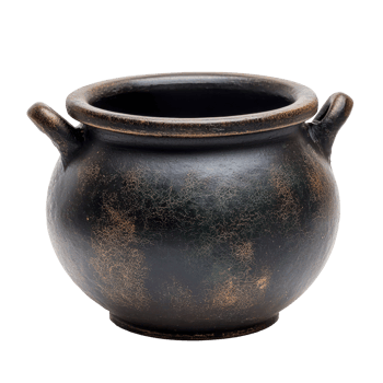 a black pot on a transparent background png