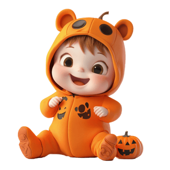 a baby in a halloween costume png