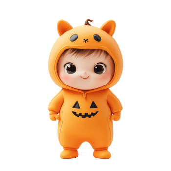 a cartoon baby in a halloween costume png