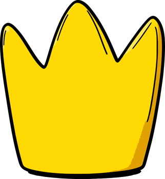 Simple Yellow Crown Illustration on Transparent Background - Royalty, Kingship, and Nobility Symbol png
