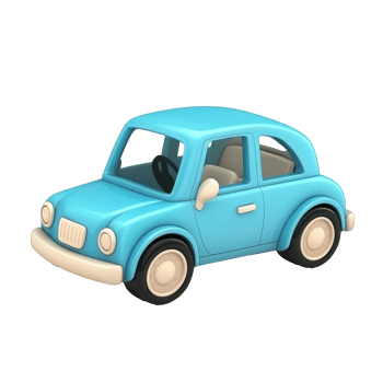 cartoon car on transparent background png