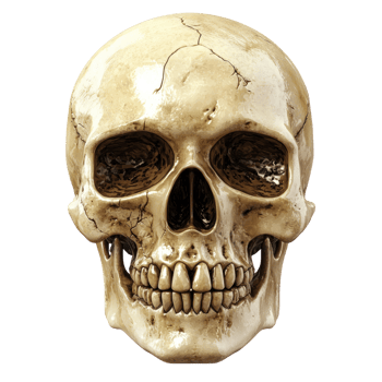 a human skull on a transparent background png