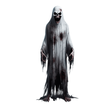 Realistic scary ghost for Halloween or black friday festival png