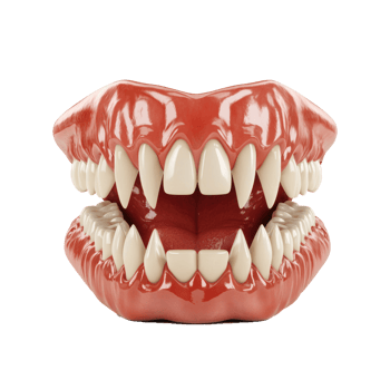 a red mouth with teeth on a transparent background png