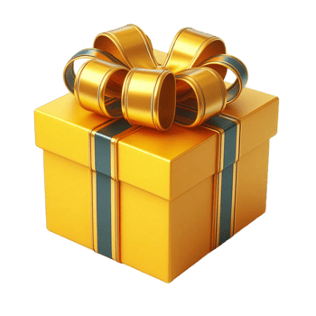 A Yellow Gift Box With Ribbon png