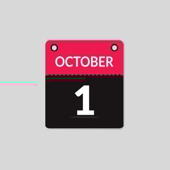 1 st October vector