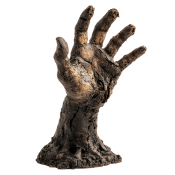 a hand with a zombie hand on it png