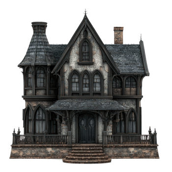 a 3d model of a gothic house png