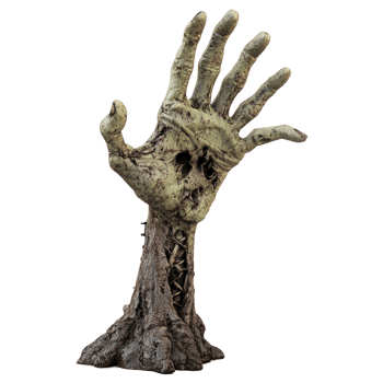 a hand with a zombie face on it png