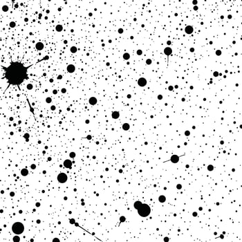 Black Ink Splatter on White Background vector