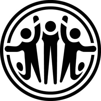 The logo for the community of faith vector