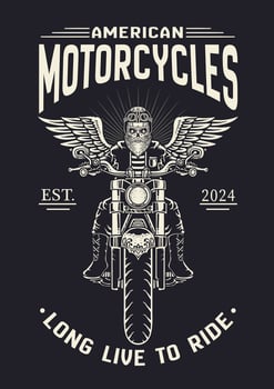 Vintage motorcycle club logo. Eps 10 vector