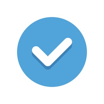 Simple icon on a theme verification tick vector