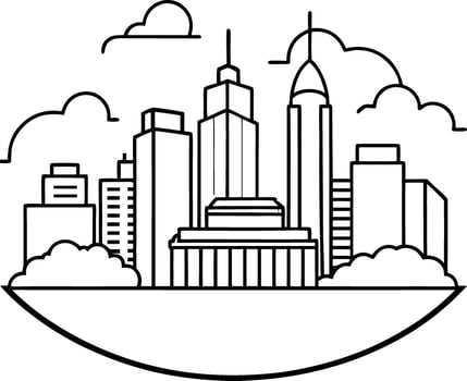 Sleek Urban Landscape Designs vector