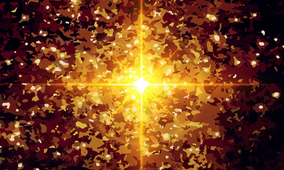 shine light on gold glitter texture. dark golden background. vector