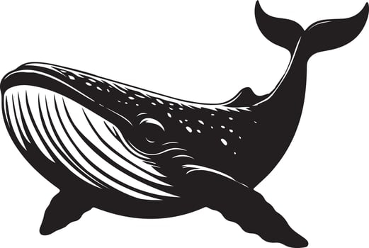 Stylish whale fish illustration design vector