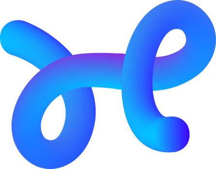 3D gradient abstract shape. Liquid fluid spiral element. Swirl dynamic bright blue modern stroke. Wavy blend futuristic vibrant line. Squiggle neon design png