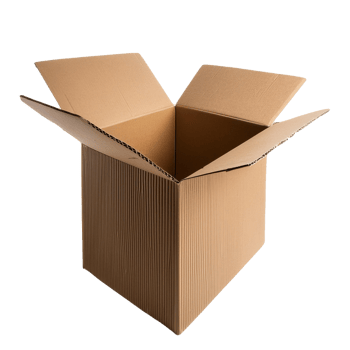 corrugated carboard box, png