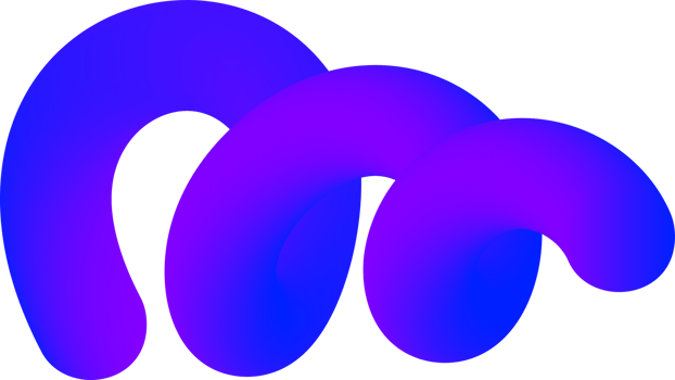 3D gradient shape. Abstract purple colored fluid swirl element. Wavy blend spiral object. Dynamic organic neon stroke. Bright gradation stripe png