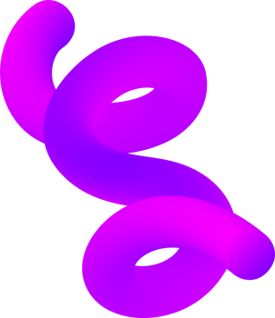 3D gradient shape. Abstract pink colored fluid swirl element. Wavy blend spiral object. Dynamic organic neon stroke. Bright gradation stripe png