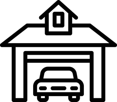 Car garage icon vector