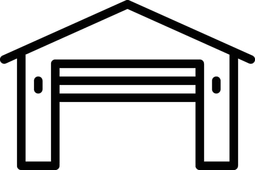 A black and white garage door icon vector