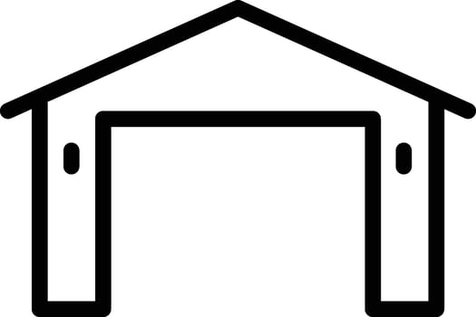 home garage icon line illustration . vector