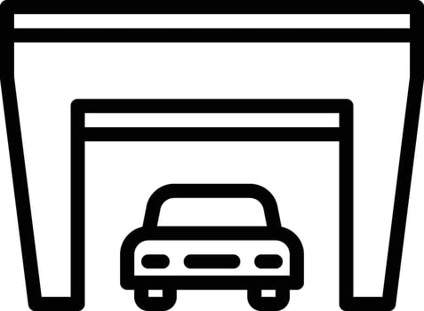 Car home garage icon illustration vector
