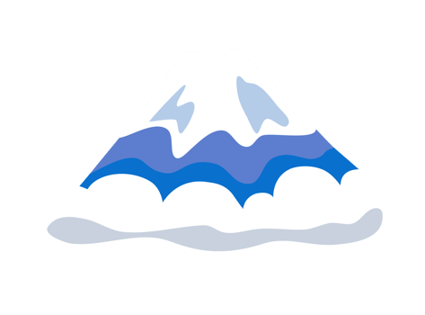Cartoon illustration of Mount Fuji png