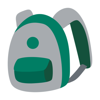 Backpacks are used for traveling on vacation days. png