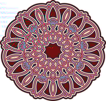 mandala illustration with beautiful color gradations vector