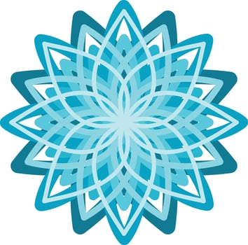 Beautiful color gradations in mandala illustrations vector