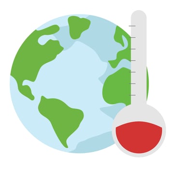Earth temperature Ozone Illustration vector