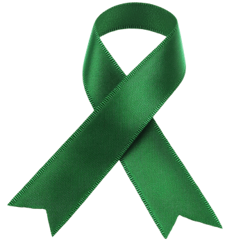 Green ribbon for mental health awareness transparent png