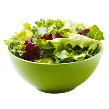 Fresh green salad in a vibrant bowl ready to serve transparent png