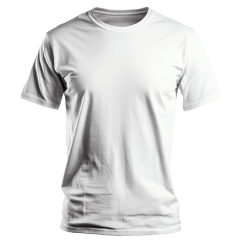 White t shirt on neutral background transparent png