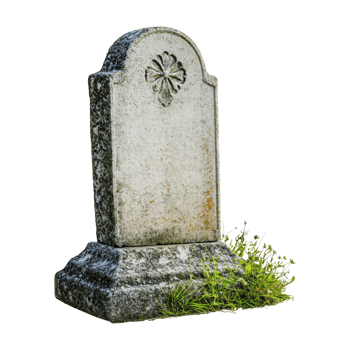 Grave tombstones cemetery isolated on transparent background png