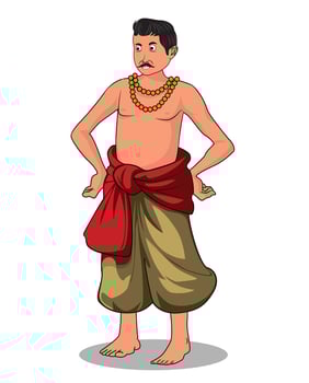 A man with angry face cartoon character design vector